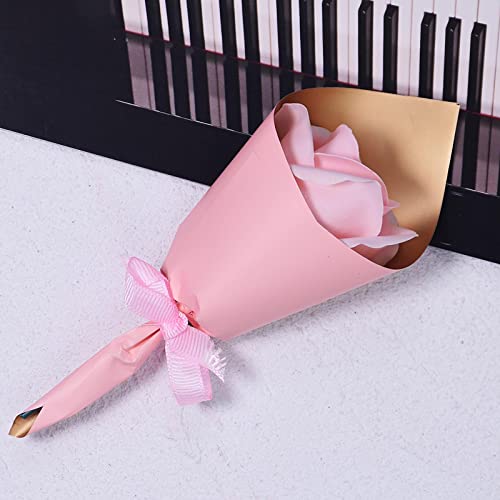 Artificial Silk Rose Flowers Bouquet - Realistic Decorative Floral Arrangement for Home, Wedding, Party Decor | Perfect Gift for Mother's Day, Valentine's Day, Birthday (Pink, One Size) | Ideal for Centerpieces, Table Decorations & Romantic Surprises