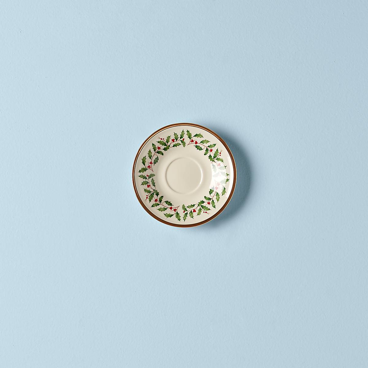 Elegant Holiday Tea Saucer Set - Porcelain Tea Cup Plates for Christmas, Thanksgiving & Festive Gatherings - Perfect for Afternoon Tea, Desserts & Party Decor
