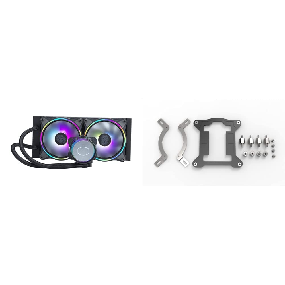 Cooler Master MasterLiquid ML240 Illusion RGB AIO Liquid CPU Cooler - 240mm Radiator, Dual Chamber Pump, LGA 1700/AM5 Compatible for Intel 12th/13th Gen & AMD Ryzen - Perfect for Gaming PCs & High-Performance Workstations