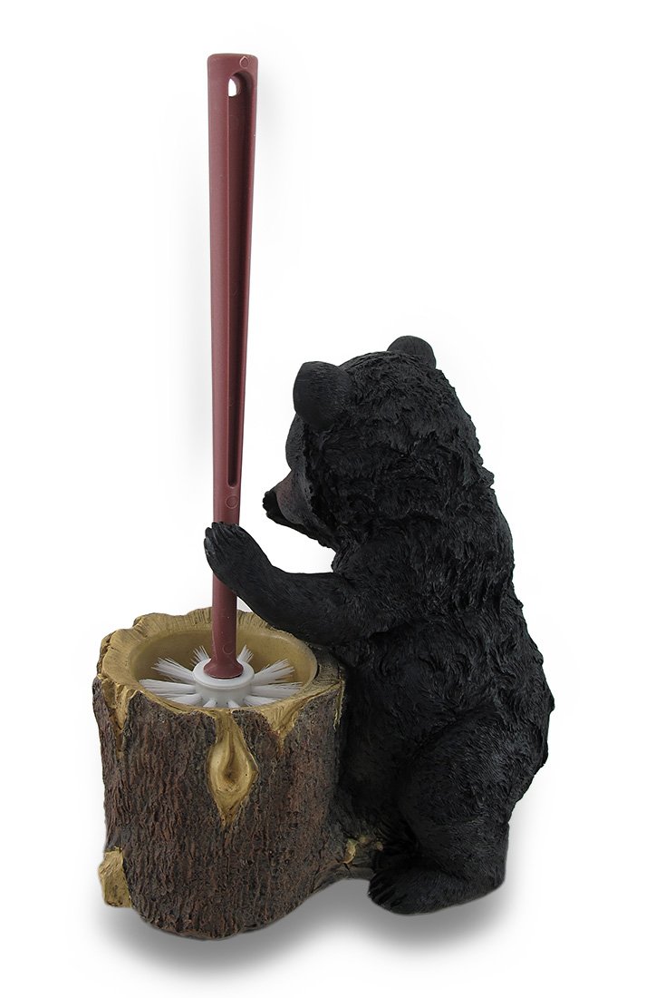 LL Home Stinky Bear Toilet Brush Holder - Cute Bathroom Cleaning Tool with Non-Slip Base for Toilet, Sink & Shower Cleaning - Perfect for Kids Bathroom, Guest Bath & Home Decor