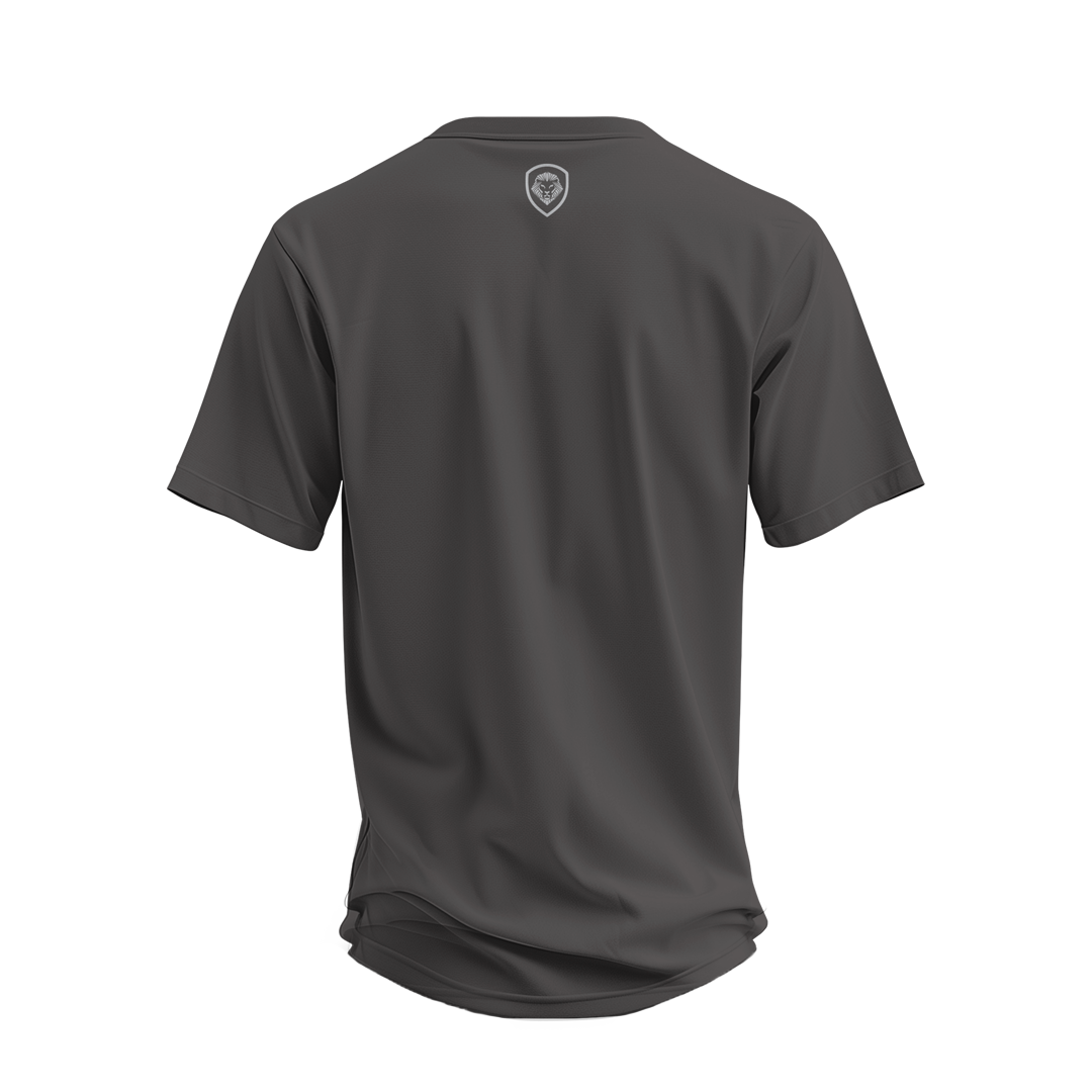 Premium Curved Hem Grey & White Short Sleeve T-Shirt for Men - Soft Comfortable Casual Tee - Perfect for Everyday Wear, Gym, and Outings