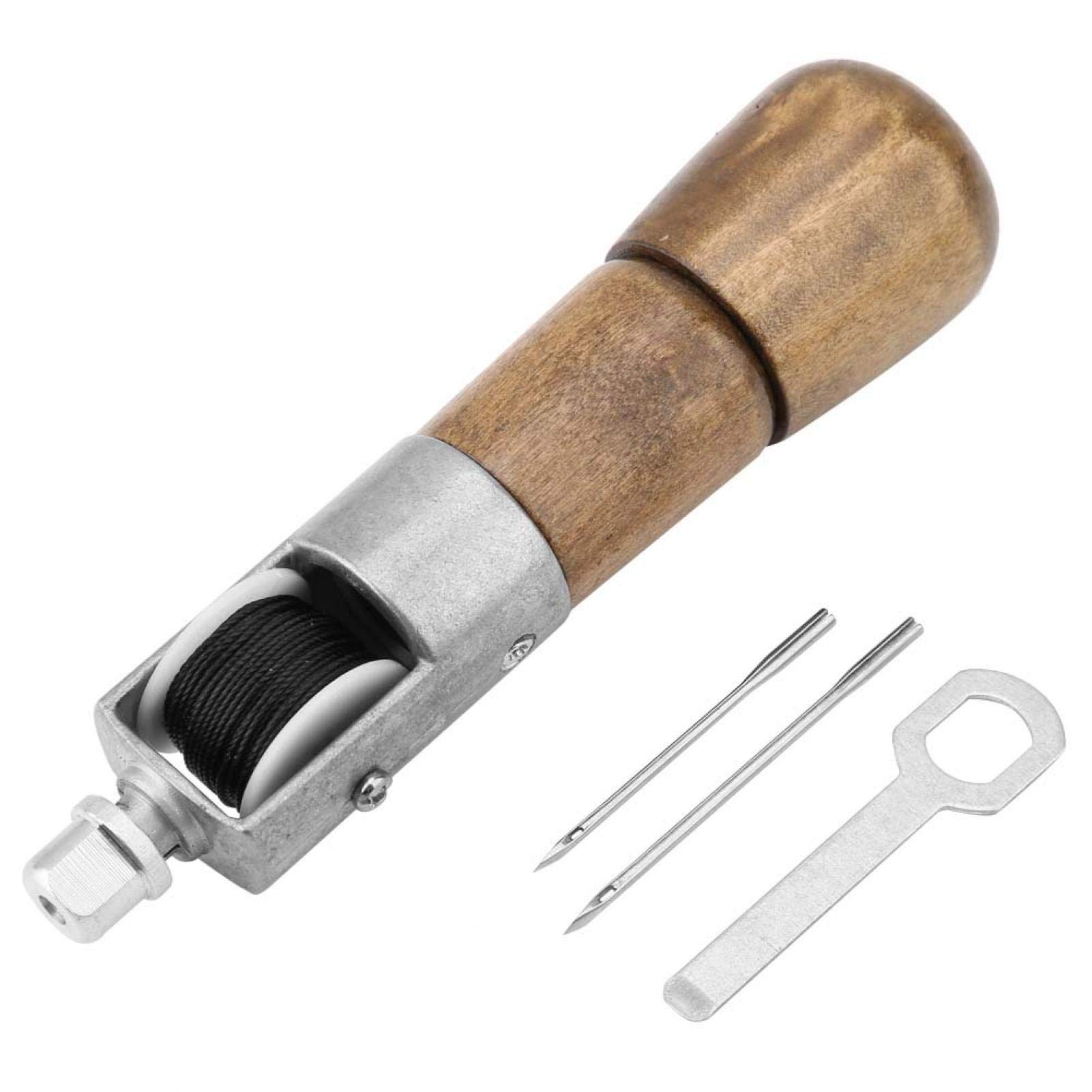 Zerodis Leather & Fabric Sewing Awl Tool Kit - Automatic Lock Stitching Awl for Leather Craft & Quick Repairs - Includes 2 Needles - Perfect for DIY Leather Projects, Shoe Repair & Upholstery Work