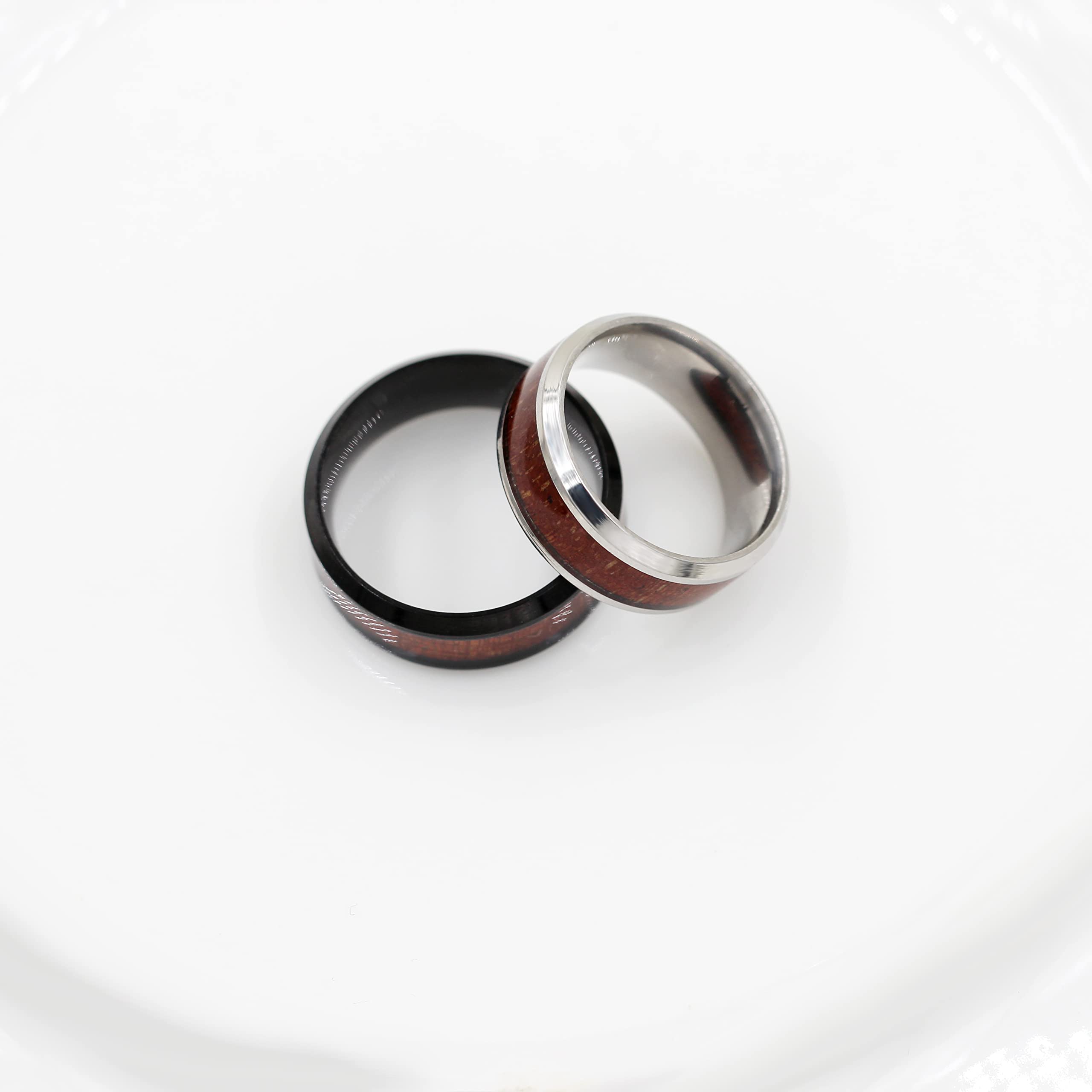 Uloveido Titanium Stainless Steel Wedding Rings for Couples - Engravable Matching Engagement Bands, Real Love Y552 - Perfect for Anniversaries, Proposals & Romantic Gifts