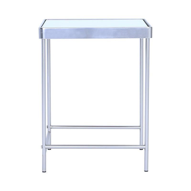 CAMEO Nest of 2 Tables with Mirror - Modern Side Tables for Living Room, Bedroom & Office - Space Saving Accent Tables with Stylish Mirror Design