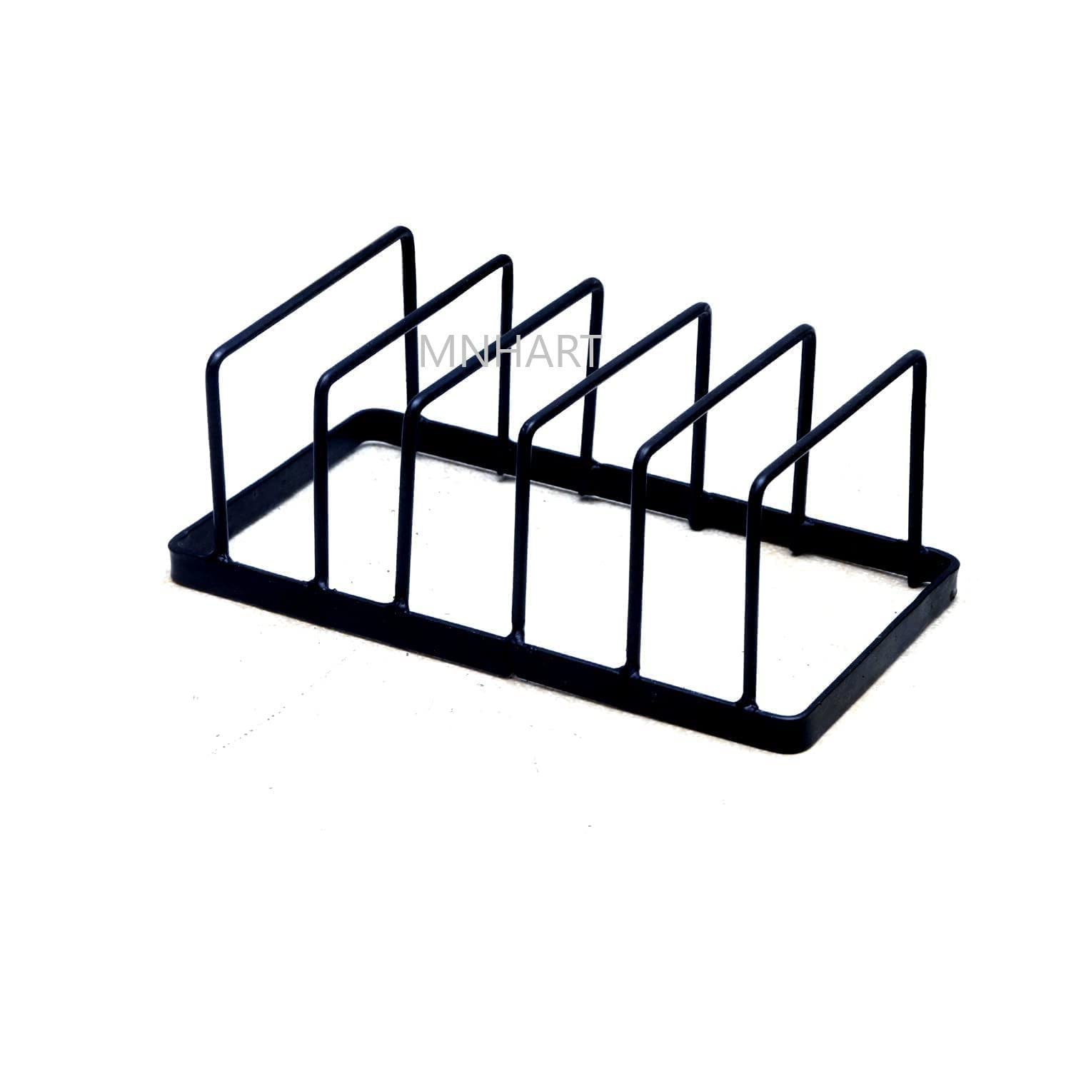 Black MNH ART Plate Stand Lid Rack Pan Organizer - Kitchen Storage Tray Holder for Plates & Cookware | Perfect Mothers Day Gift for Home Chefs & Kitchen Organization