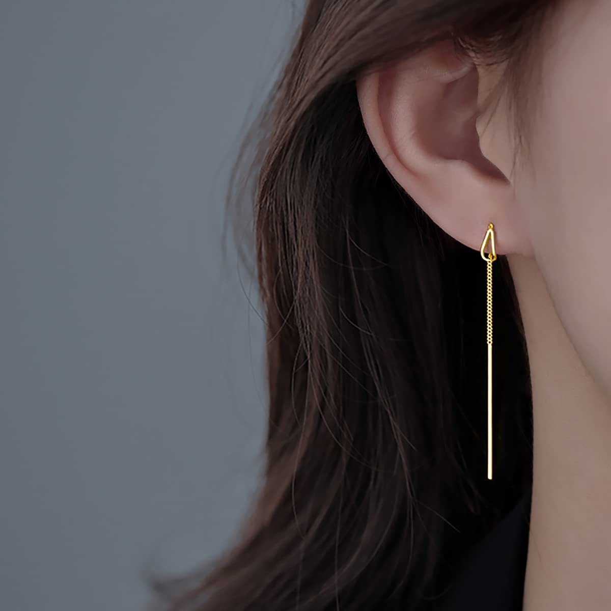SLUYNZ 925 Sterling Silver Threader Dangle Earrings for Women & Teens - Long Tassel Line Earrings - Perfect for Parties, Weddings & Everyday Wear