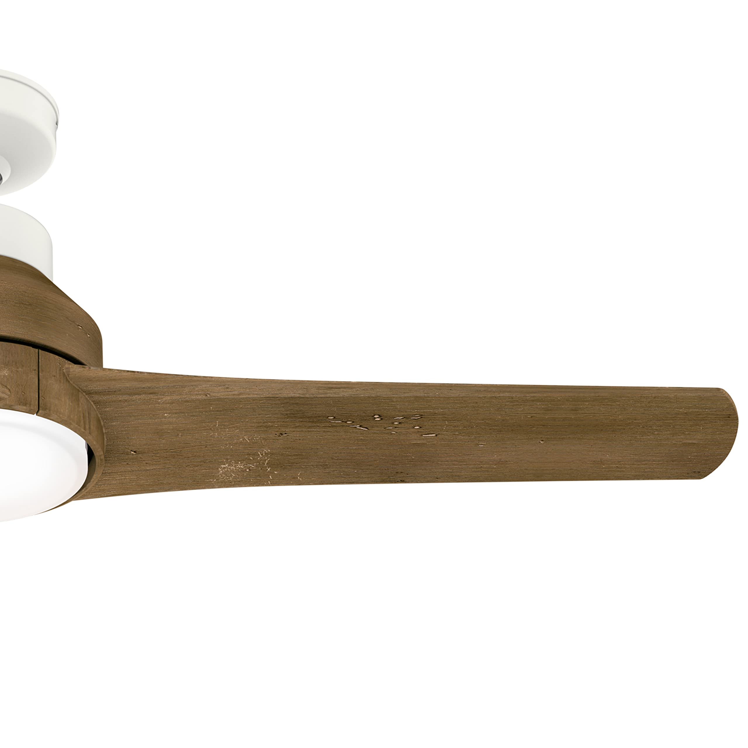 Hunter Fan 52 Inch White Outdoor Ceiling Fan with LED Light Kit & Remote Control - Matte Finish, Weather-Resistant - Perfect for Patio, Deck, Porch & Backyard