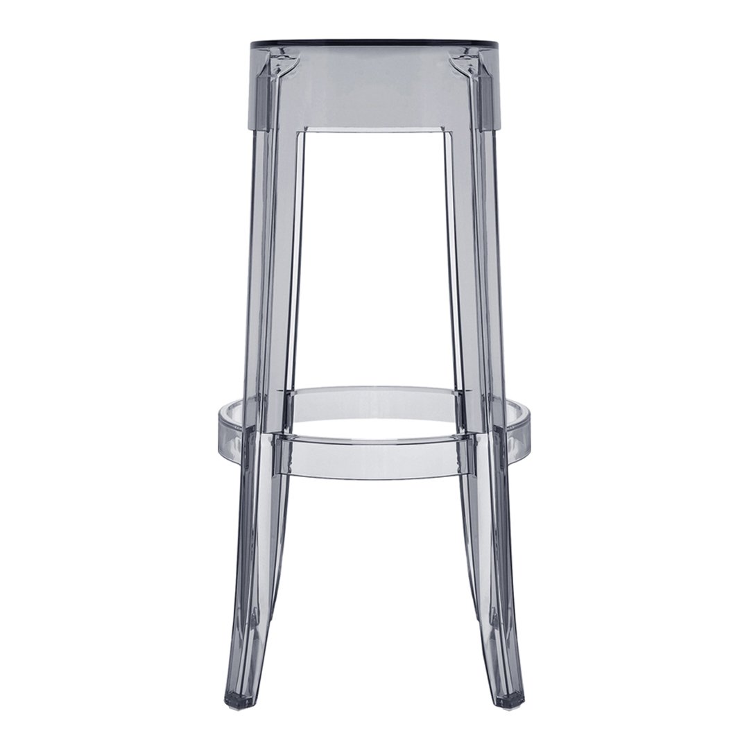 Charles Ghost Stool Set of 2 - Modern Acrylic Bar Stools for Kitchen Island & Home Decor - Perfect for Dining Room, Lounge & Contemporary Interior Design