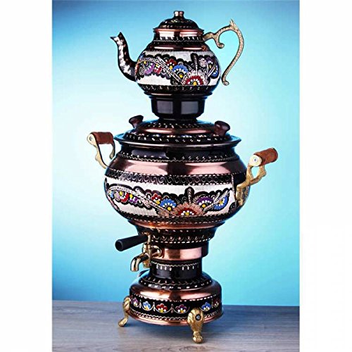 Electric Tea Maker & Samovar - Copper Tea Kettle with Decorative Design for Home & Office | Perfect for Russian Tea Ceremonies, Afternoon Tea, and Gift Giving