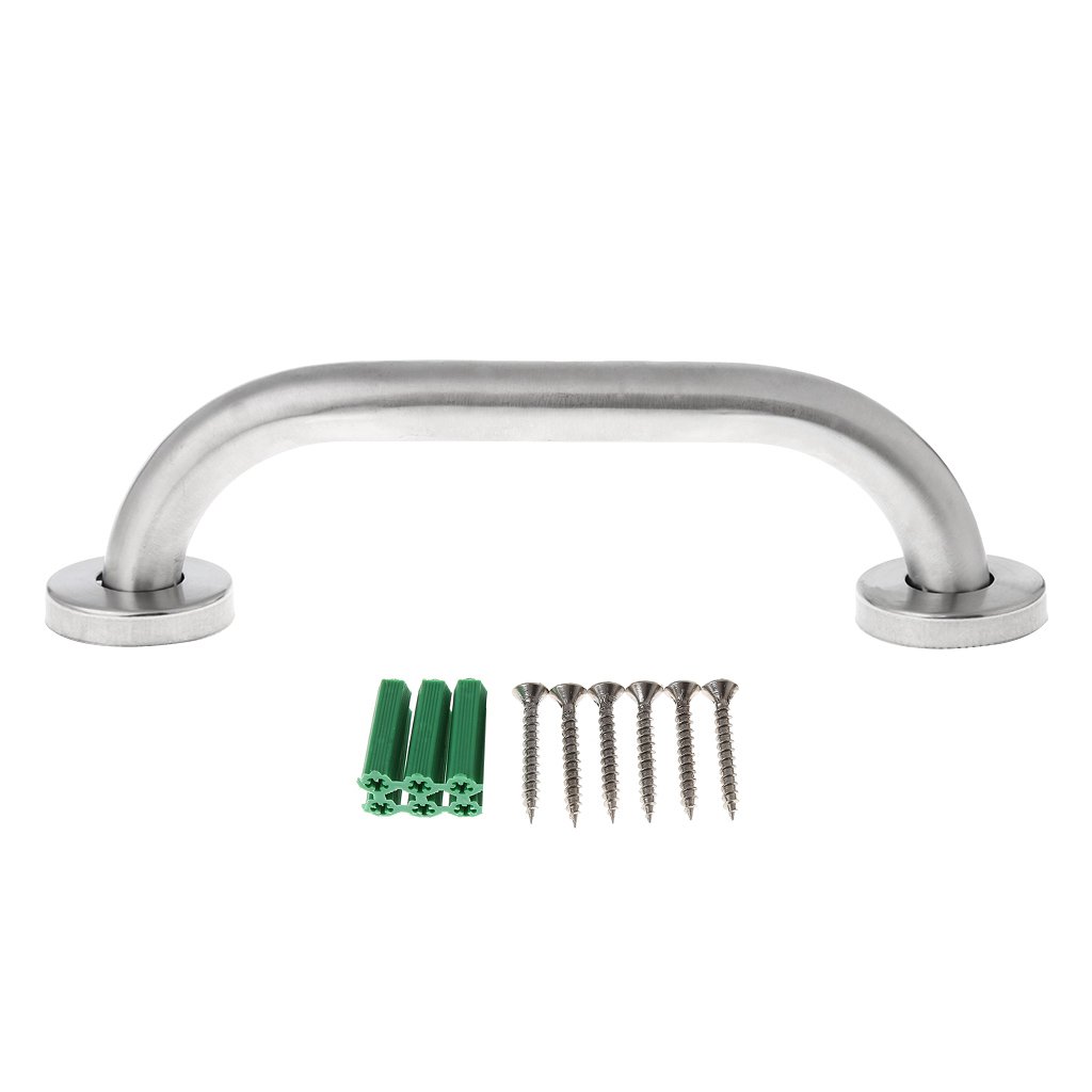 Kamonda 20cm Stainless Steel Shower Grab Bar - Bathroom Safety Handle & Towel Rail - Non-Slip Support for Seniors & ADA Compliance - Perfect for Wet Rooms, Showers & Bathtubs