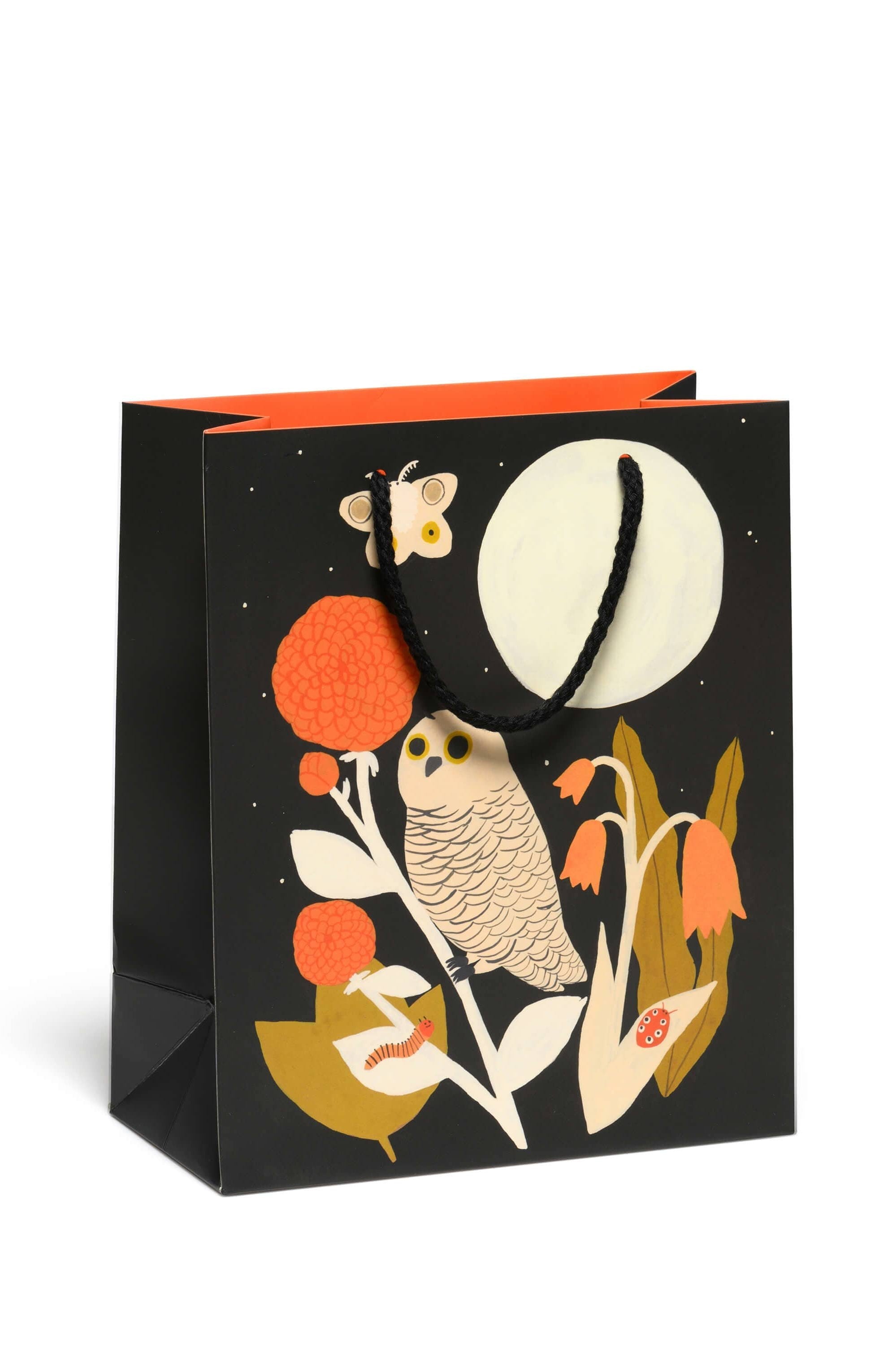 Owl and Moth Themed Gift Bags - Medium Size for Birthday, Baby Shower & Party Favors | Eco-Friendly Reusable Gift Packaging