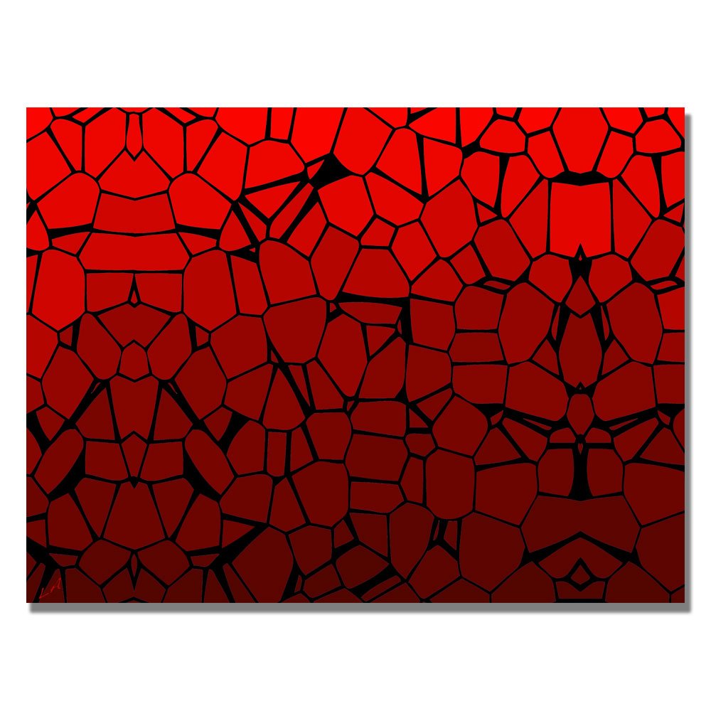 Trademark Fine Art Crystal Reds Canvas Wall Art - Modern Abstract Painting for Living Room, Bedroom & Office Decor