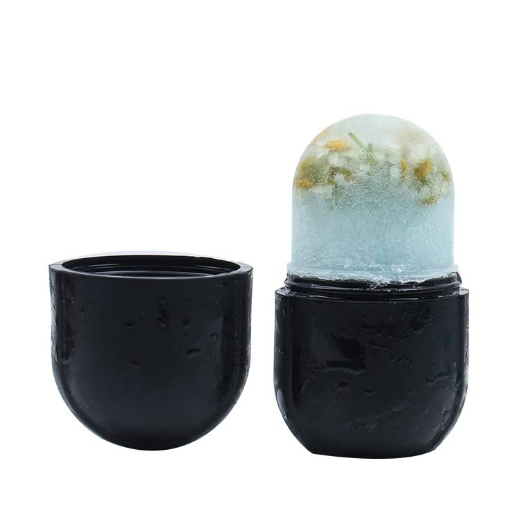 Ice Facial Roller for Face & Skin Care - Anti-Inflammatory Face Icer Roller to Reduce Acne, Fine Lines & Wrinkles - Black | Perfect for Morning Routine & Post-Workout Cooling Relief