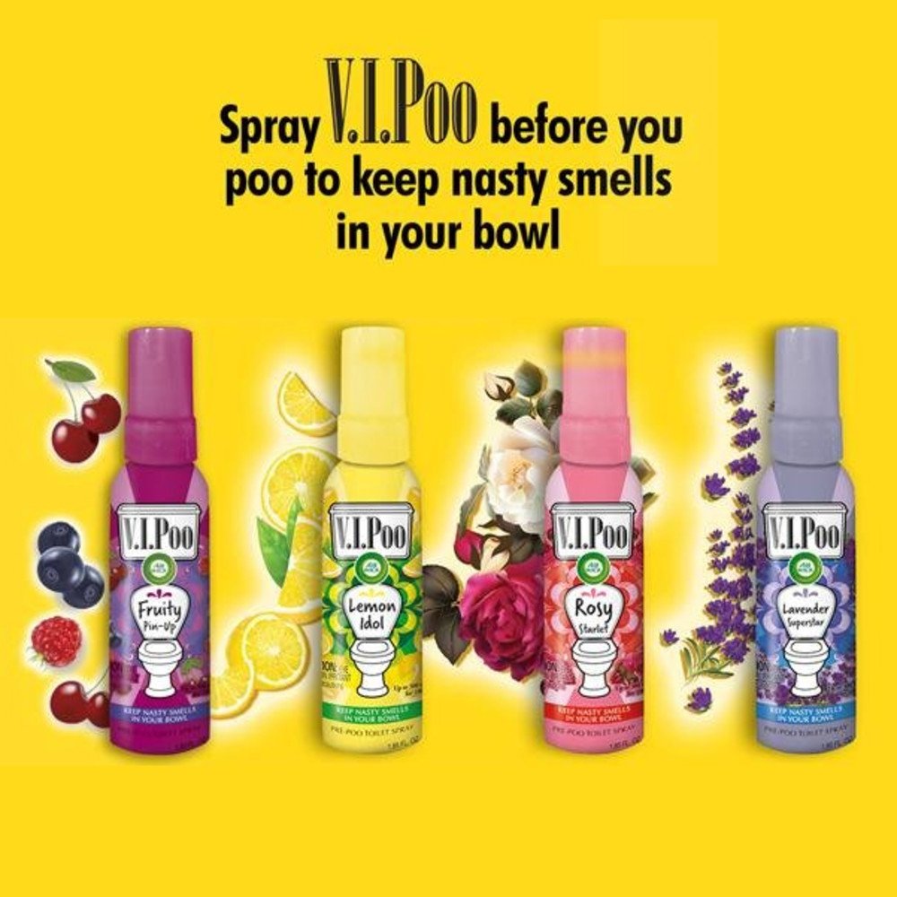 Air Wick V.I.P Toilet Perfume Spray - Lemon Idol Scent, 1.85oz Bathroom Air Freshener | Eliminates Odors & Freshens Air for Toilets, Restrooms & Small Spaces
