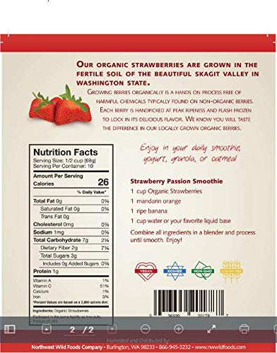 Organic Heirloom Strawberries - Fresh Frozen Antioxidant-Rich Fruit for Smoothies, Pies, Jams & Syrups | Healthy Diet Superfood | 9 lbs Bulk Pack | Perfect for Baking, Desserts & Healthy Snacks