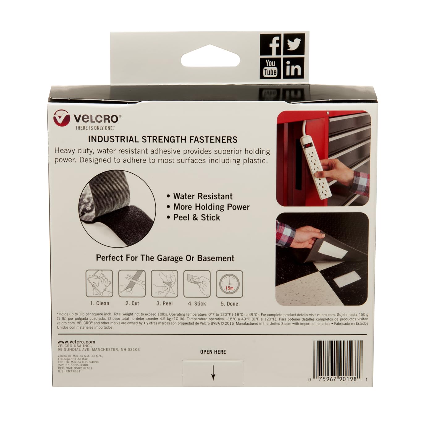 VELCRO Brand Fasteners | Strong & Reusable Hook and Loop Tapes for DIY, Crafts, Home Organization & Industrial Use