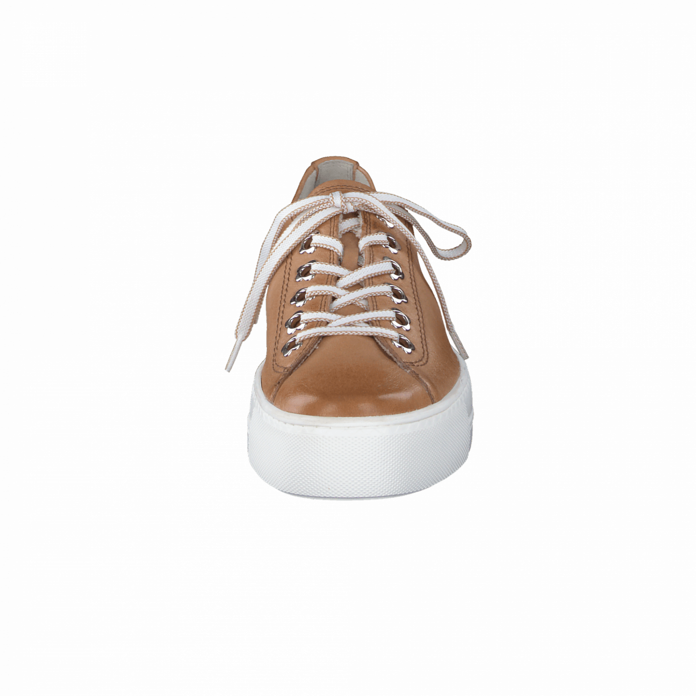 PAUL GREEN 5206 Tan Leather Zip Detail Sneakers - Stylish & Comfortable for Casual Wear, Work & Travel