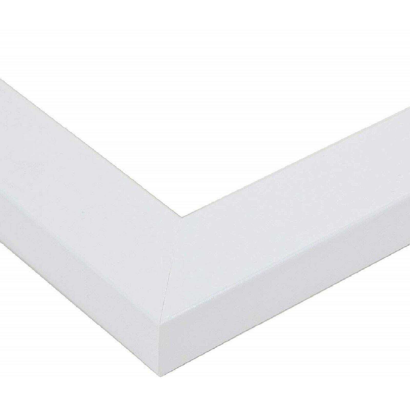 24x32 Inch Chalk White 1.25 Inch Flat Wood Composite MDF Picture Frame - Set of 2 for Wall Decor, Posters & Artwork - Perfect for Living Room, Bedroom & Office Display