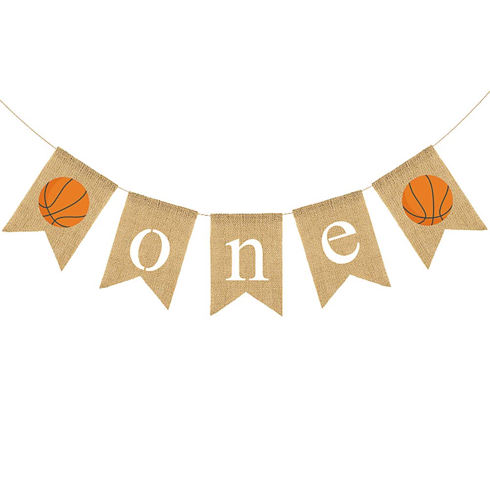 1 Piece Baby Birthday Party Cartoon Basketball Swallowtail Banner - Hanging Wall Decor for Nursery, Kids Room & Home Decorations - Perfect for Birthday Parties, Baby Showers & Nursery Wall Decor