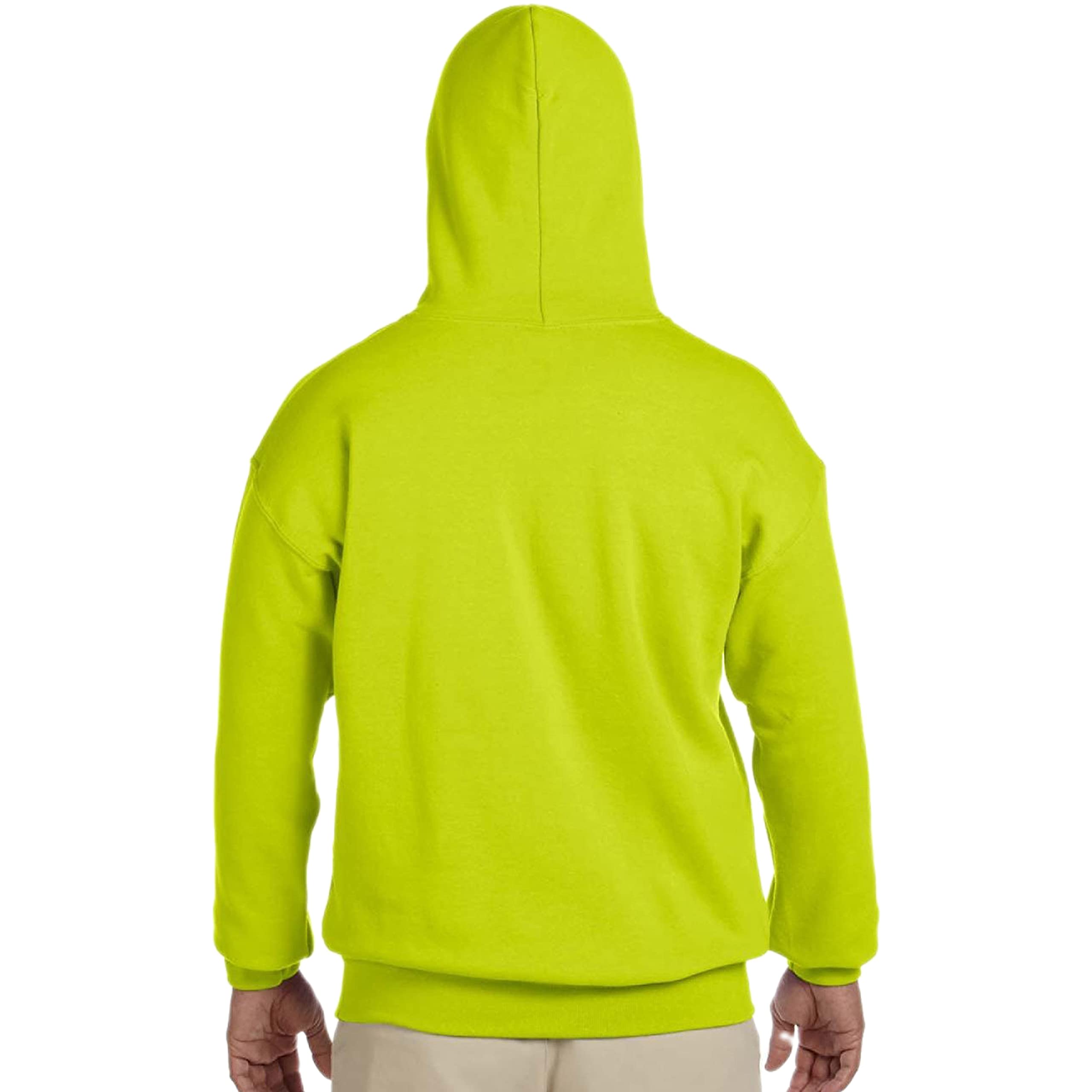 Gildan Men's Heavy Blend Hooded Sweatshirt - Safety Green | Comfortable Cotton Pullover Hoodie for Casual Wear, Work & Outdoor Activities