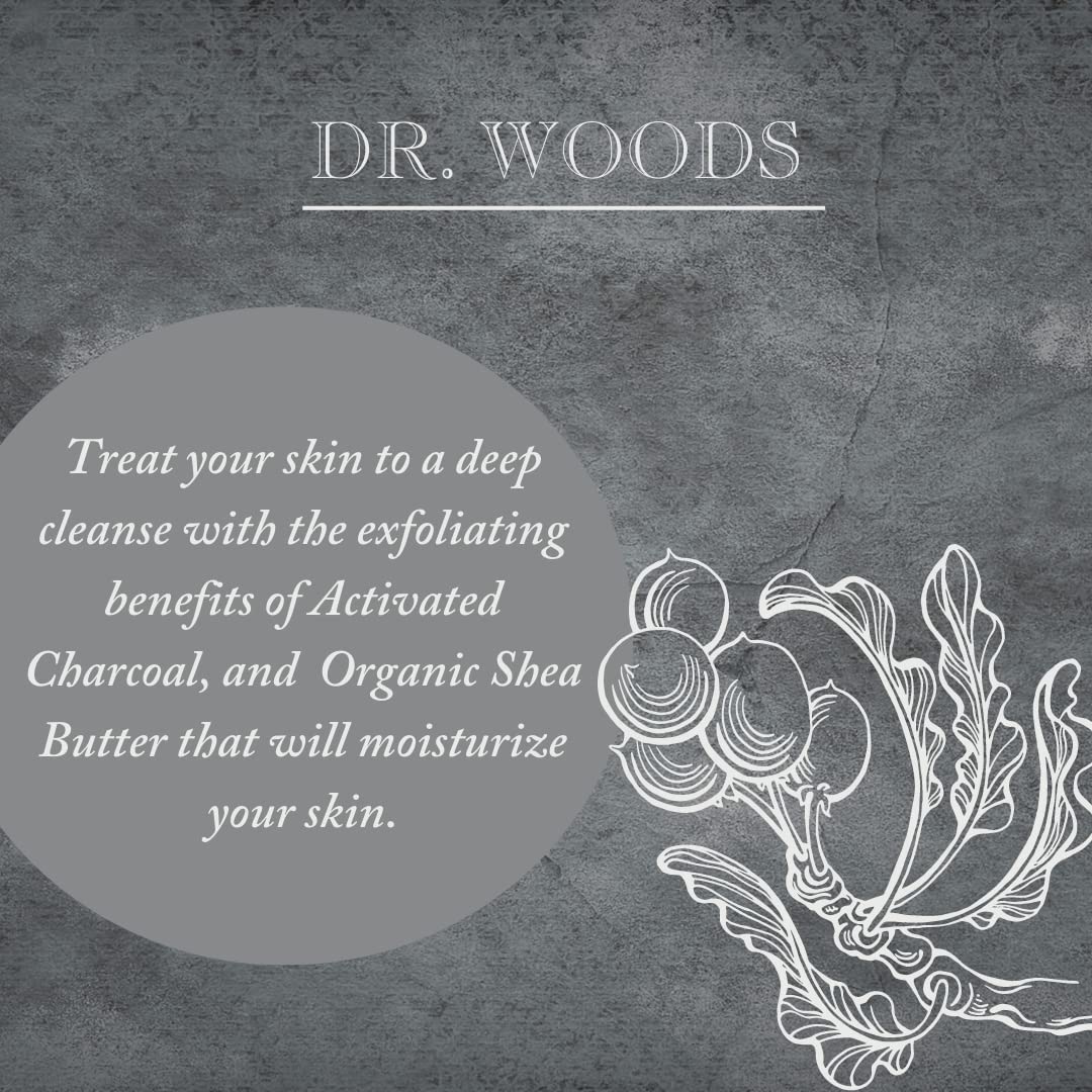 Dr. Woods Deep Pore Cleansing Activated Charcoal Bar Soap with Organic Shea Butter - 5 oz (3 Pack) | Detoxifying Face & Body Wash for Acne, Blackheads & Oily Skin | Natural Exfoliating Cleanser for Men & Women