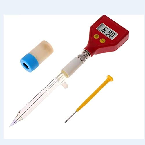 FSYSM Portable Digital pH Meter with Glass Electrode - 0.00-14.00pH Range for Water, Food, Cheese, Milk, Oil, Soil, Bread Testing | Perfect for Aquaculture, Hydroponics & Home Brewing