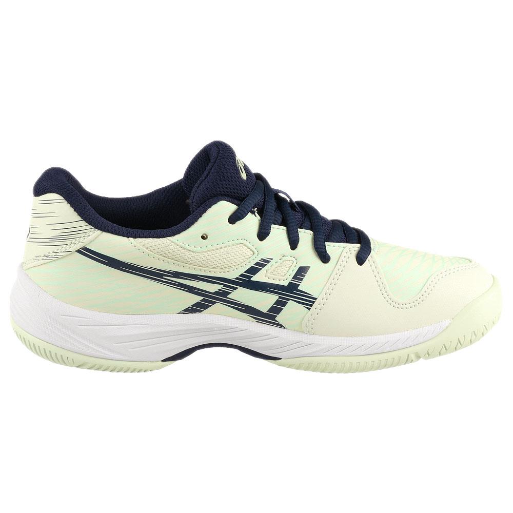 ASICS Junior Gel Game 9 GS Tennis Shoes for Girls - Pale Mint/Blue Expanse - Lightweight Cushioned Court Shoes for Junior Players - Perfect for Tennis Practice & School Sports