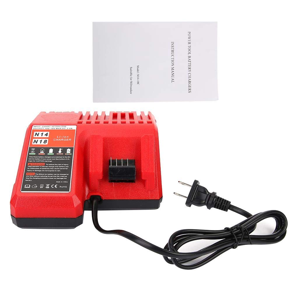 Milwaukee M18 Battery Charger - Fast Charging Lithium-ion Replacement for M18 Power Tools | Ideal for Drills, Saws & Jobsite Equipment
