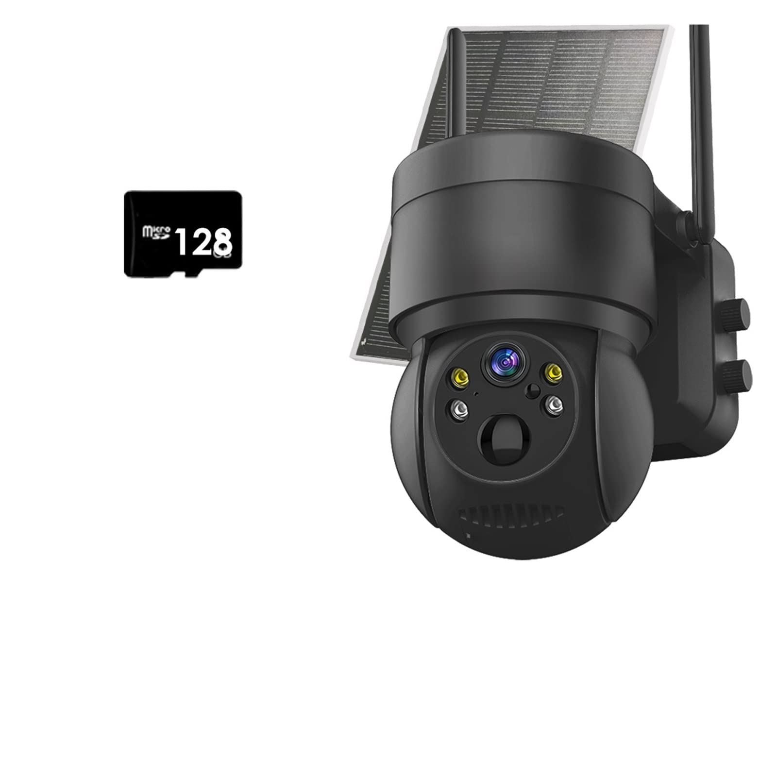 2.5K 4MP Solar Security Camera Outdoor - Wireless WiFi IP Camera with 128GB Storage, Long Battery Life & Night Vision for Home Surveillance - Perfect for Backyard, Garage & Perimeter Security Monitoring