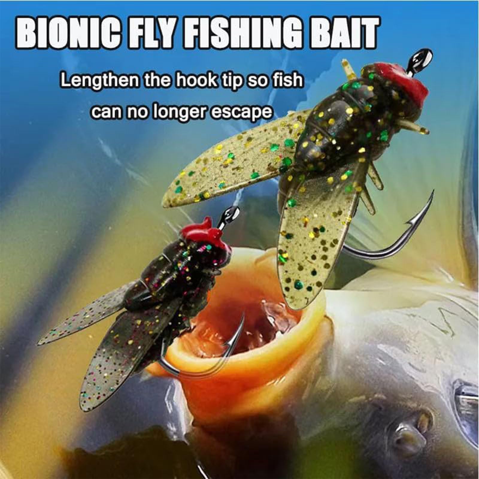 2024 New Bionic Fly Fishing Lures (20PCS) - Realistic Soft Bait with Fish Attractant for Trout & Bass - Perfect for Freshwater Fly Fishing & Outdoor Adventures