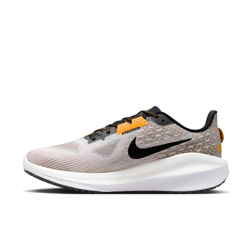 Nike Men's Vomero 17 Running Shoes - White/Black/Laser Orange | Lightweight Cushioned Sneakers for Road Running, Jogging & Gym Workouts