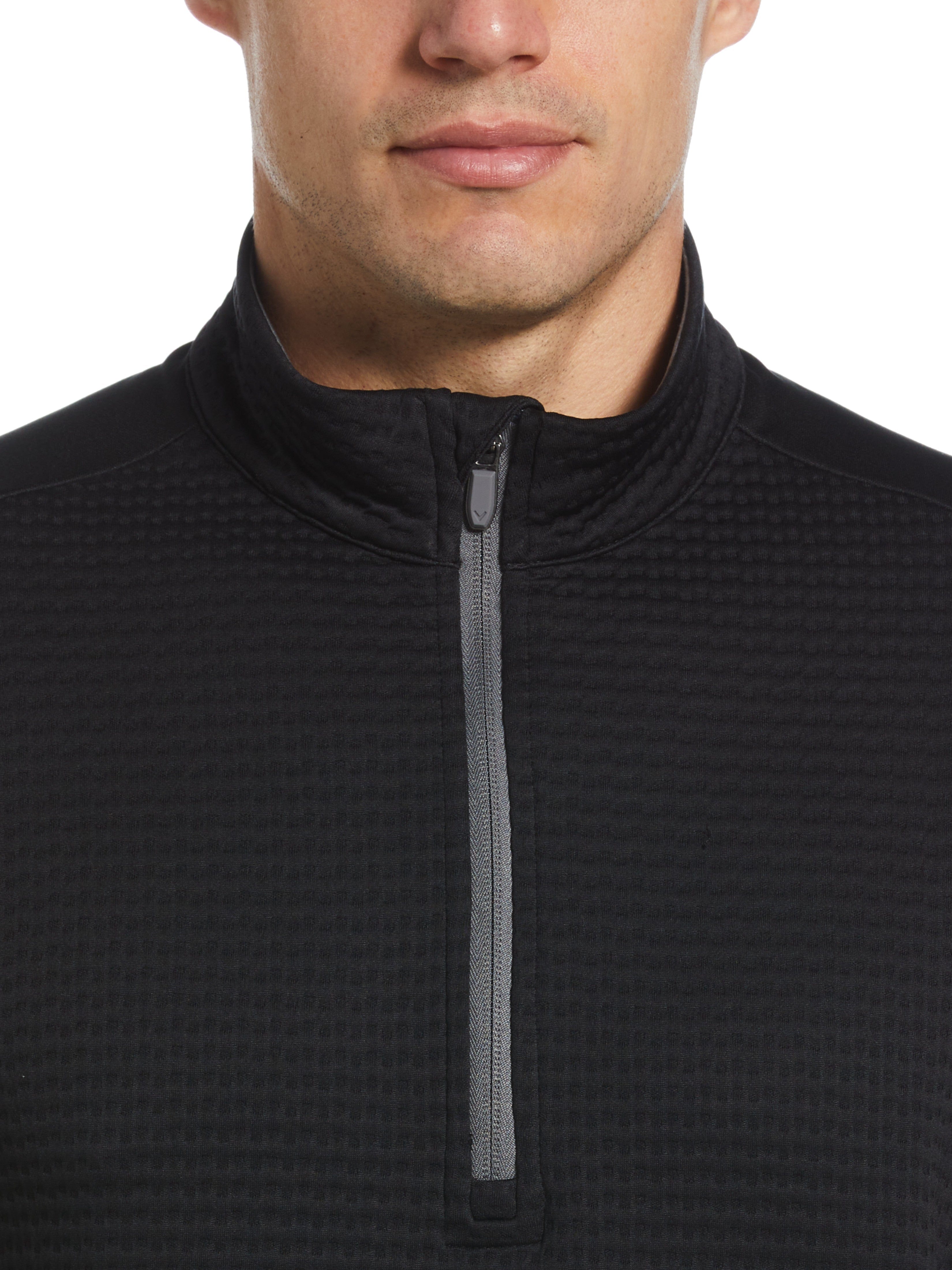 Men's Textured 1/4 Zip Golf Pullover Sweater - Lightweight & Breathable Performance Top for Golf, Casual Wear & Outdoor Activities