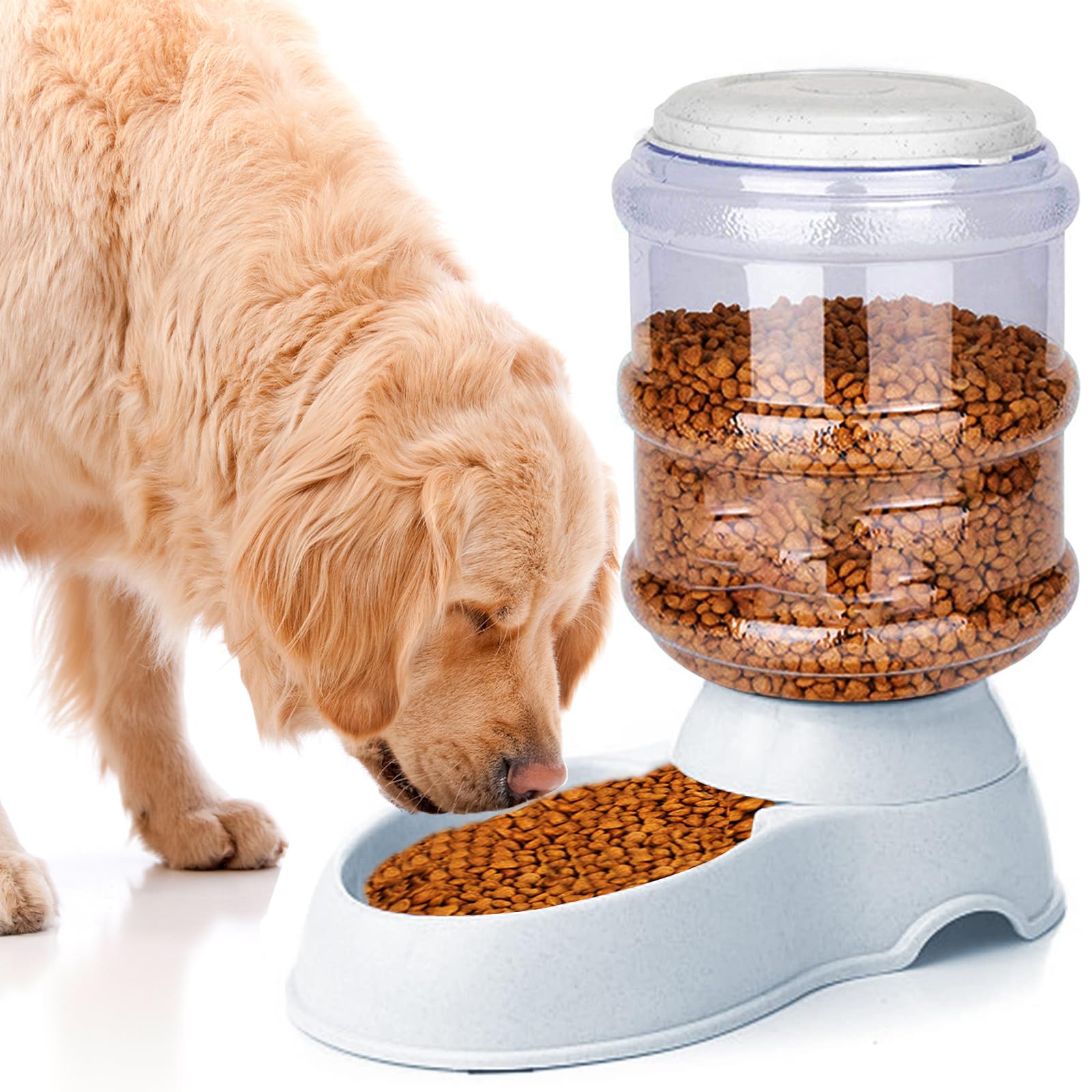 Automatic Dog Feeder for Large Dogs - 3 Gallon Gravity Pet Food Dispenser with Dry Food Storage Container - Perfect for Home, Travel & Busy Pet Owners