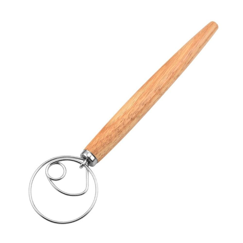 1PCS Stainless Steel Dough Whisk - Single Circle Flour Mixer & Pastry Blender for Baking, Cooking, and Kitchen Use - Perfect for Mixing Cookie Dough, Cake Batter, and Bread Ingredients