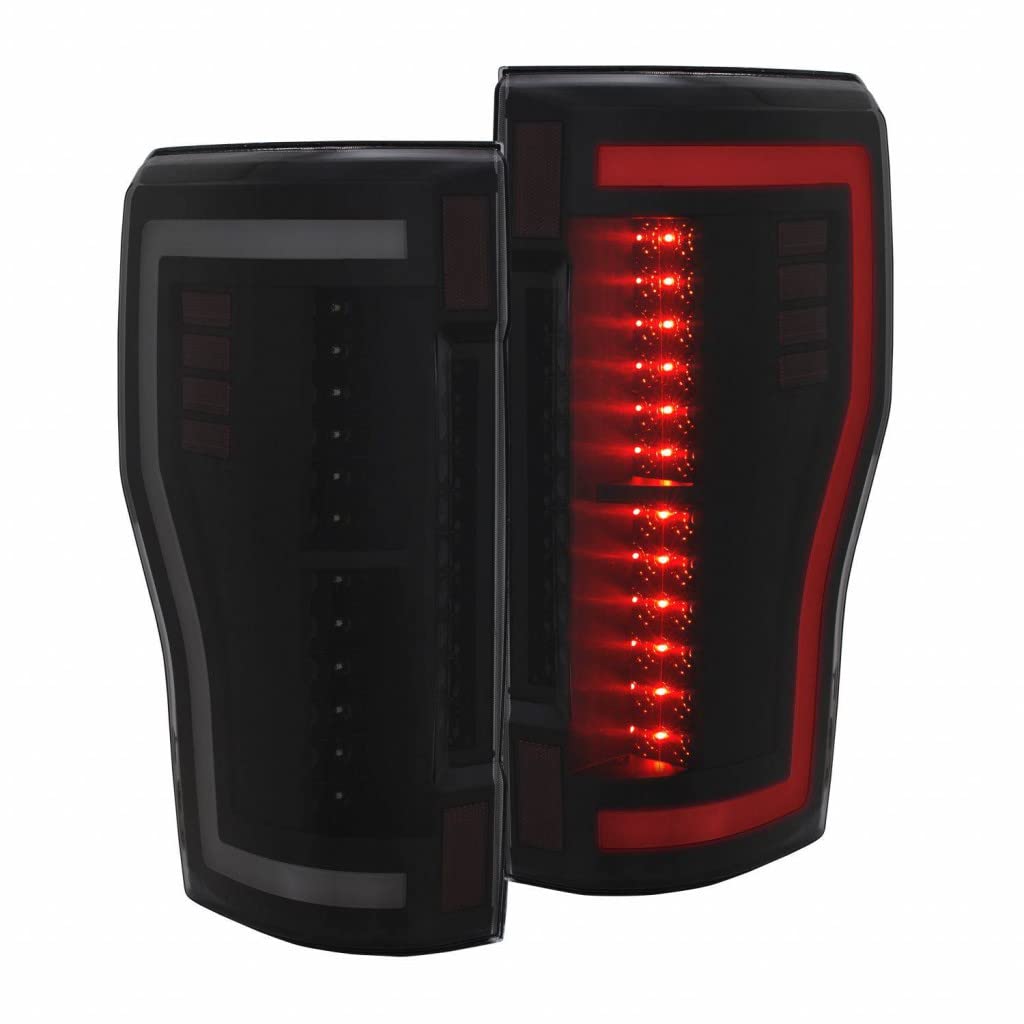 ANZO LED Tail Lights for Ford F-350 Super Duty (2017-2018-2019) - Black/Smoke Lens - Part #311288 - Upgrade Your Truck's Style & Visibility for Night Driving & Off-Road Adventures