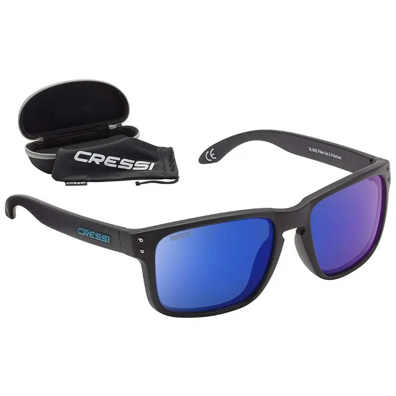 MATT BLACK / BLUE LENS