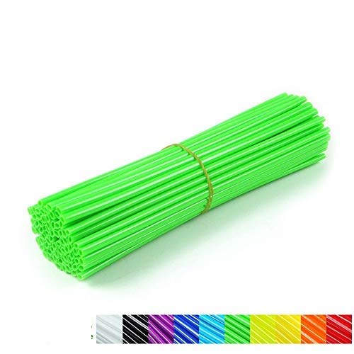 72Pcs Motorcycle Wheel Spoke Covers - Green Dirt Bike Spoke Wraps & Trim Pipe for Street Bike - Enhance Style & Protection for Off-Road & Urban Riding