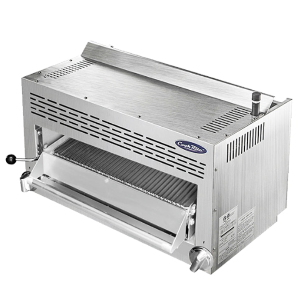 Atosa CookRite 36-Inch Commercial Salamander Broiler - 43,000 BTU Heavy-Duty Restaurant Equipment for Perfect Grilling & Melting - Ideal for Pizzas, Burgers, and Cheese Dishes in Professional Kitchens