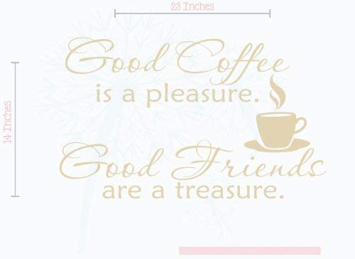 Good Coffee Good Friends Wall Vinyl Quote - Home & Office Décor