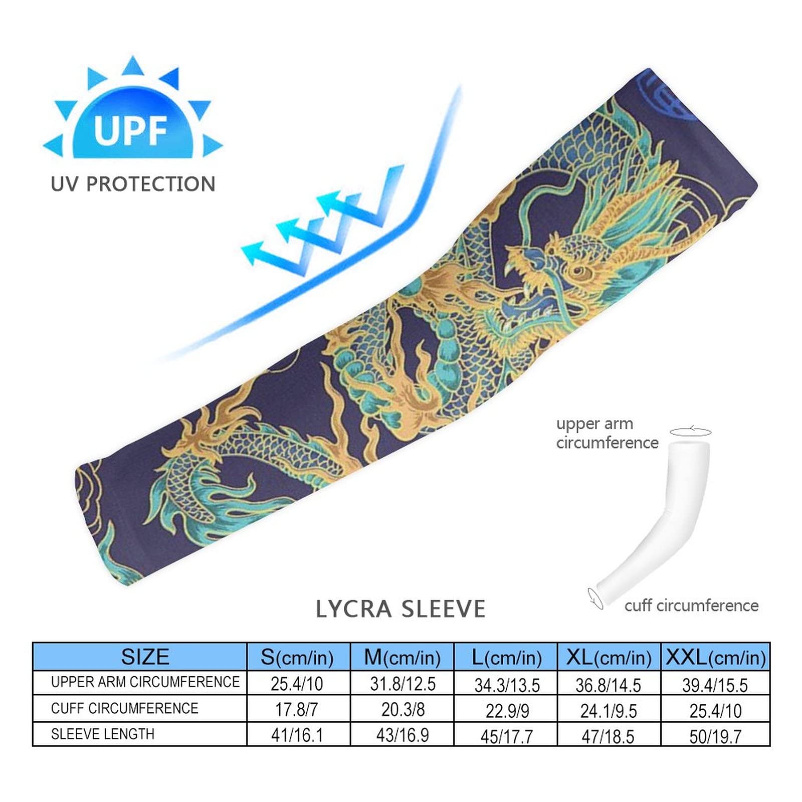 Cooling Sun Sleeves for Men & Women - UV Protection Arm Covers, Breathable Sports Compression Sleeves for Running, Cycling, Golf & Outdoor Activities