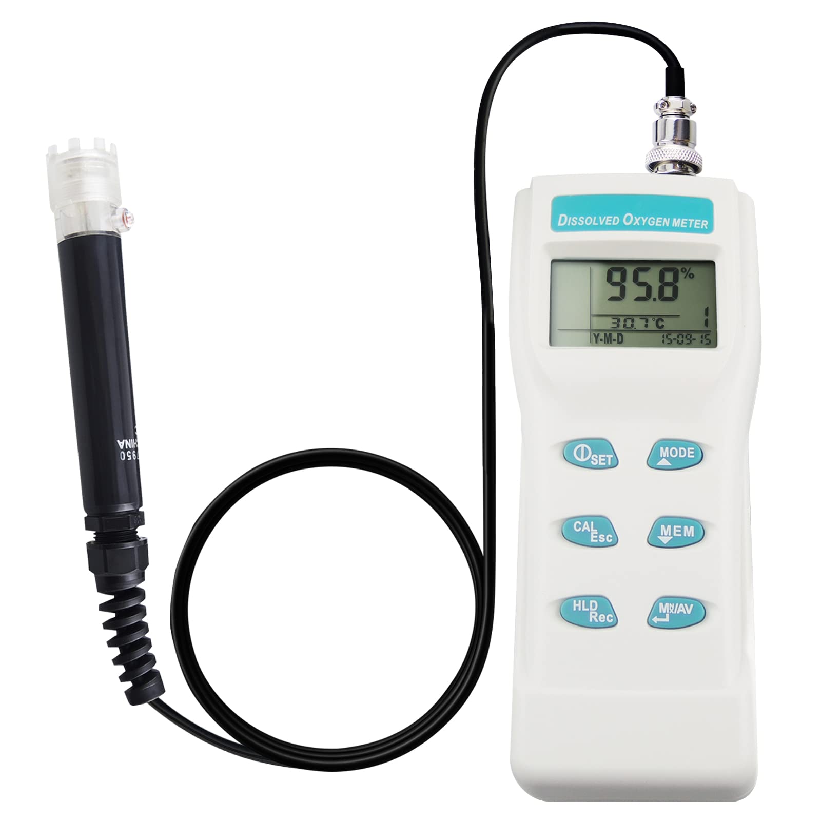 Portable Digital Dissolved Oxygen Meter with Temperature Sensor - 99 Data Logging Groups, DO Analyzer for Aquarium, Hydroponics, Ponds & Water Testing | Perfect for Home, Lab & Field Use