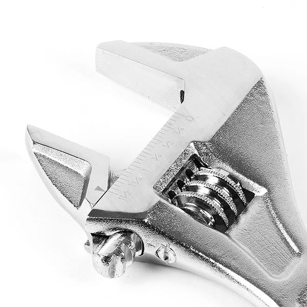 10-Inch Steel Open End Adjustable Wrench - Heavy Duty Spanner Tool for Plumbing, Automotive & DIY Home Repairs