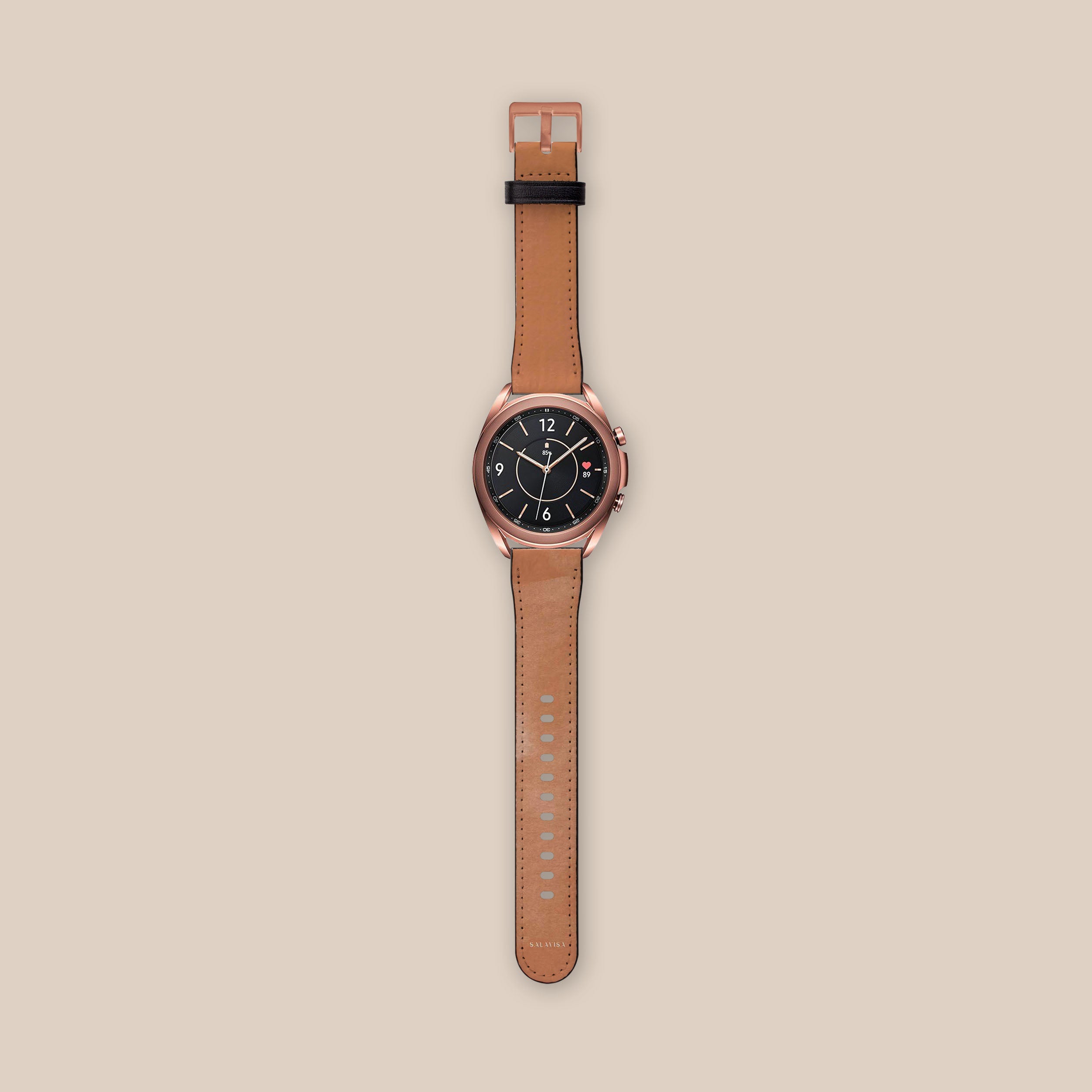 Stylish Peach Watercolor Galaxy Watch Band - Soft Silicone Replacement Strap for Samsung Galaxy Watch 4/5/6, Perfect for Workouts, Running & Everyday Wear