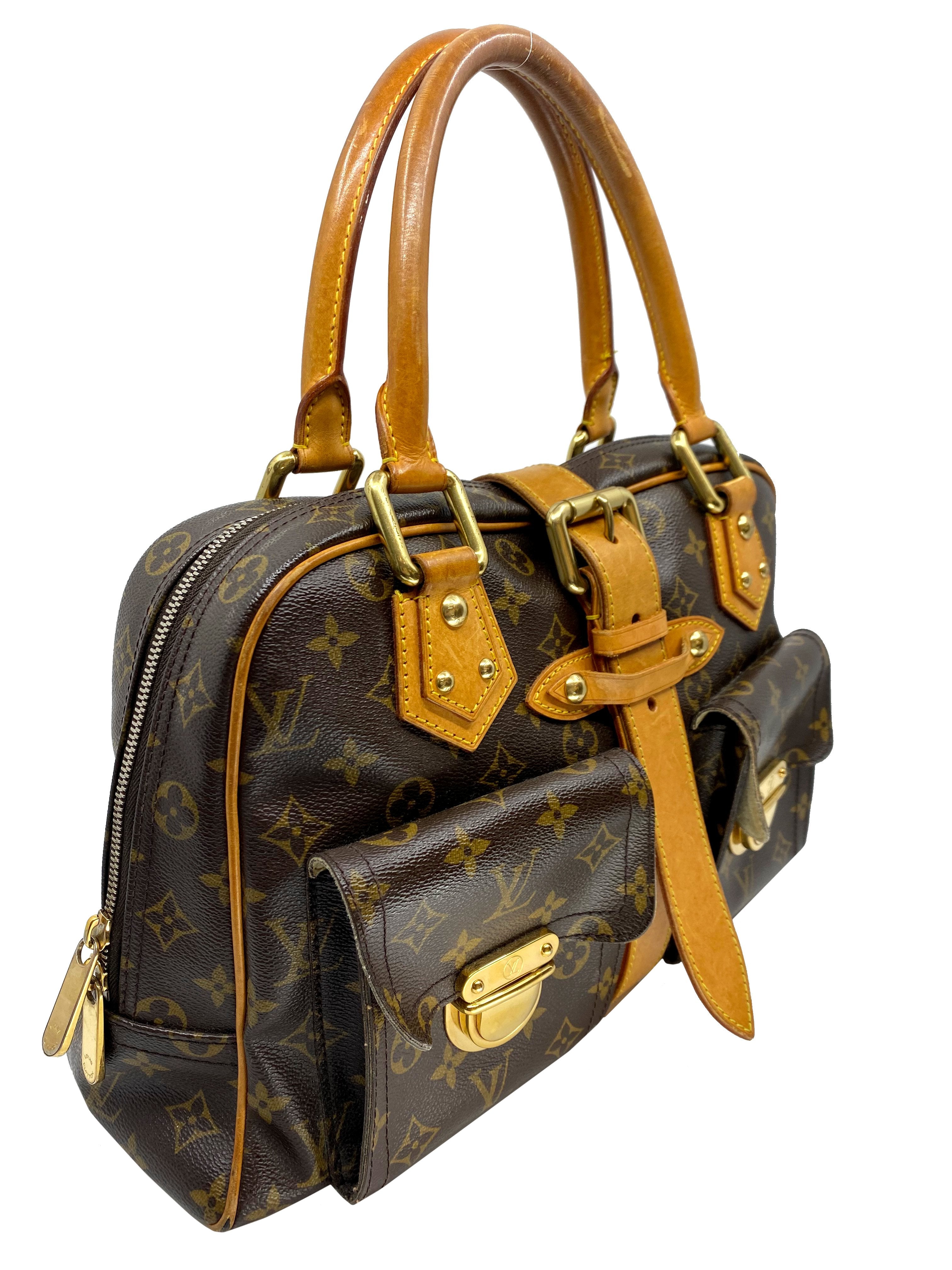 Authentic Louis Vuitton Monogram Canvas Manhattan GM Handbag - Luxury Designer Tote for Women, Perfect for Work, Travel & Everyday Use