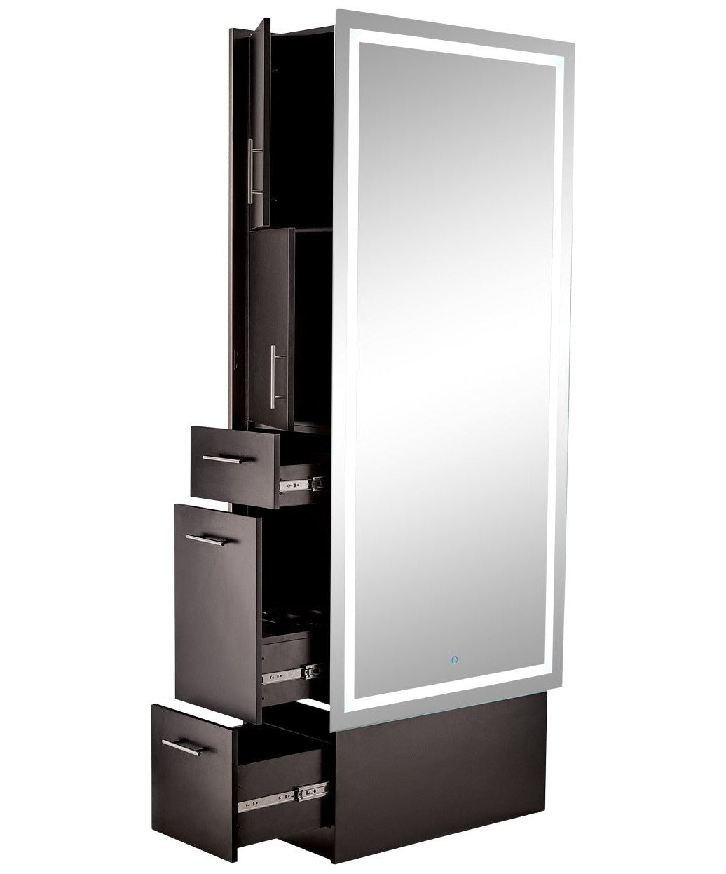 PIBBS 9110 LUMINA LED Double-Sided Professional Hair Styling Station with Adjustable Height - Perfect for Salons, Barbershops & Home Use