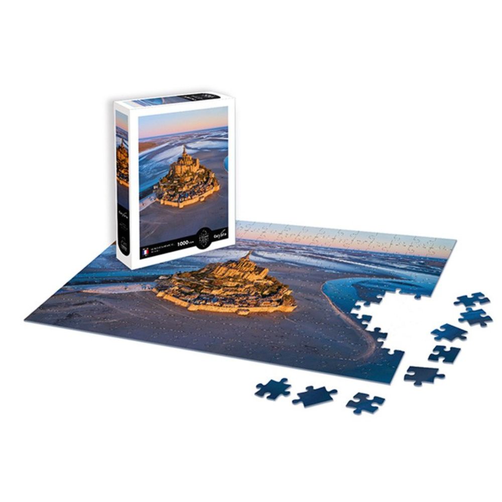 1000 Piece Jigsaw Puzzle - Mont Saint Michel Normandy Landscape - Challenging Adult Puzzle for Relaxation & Home Decor