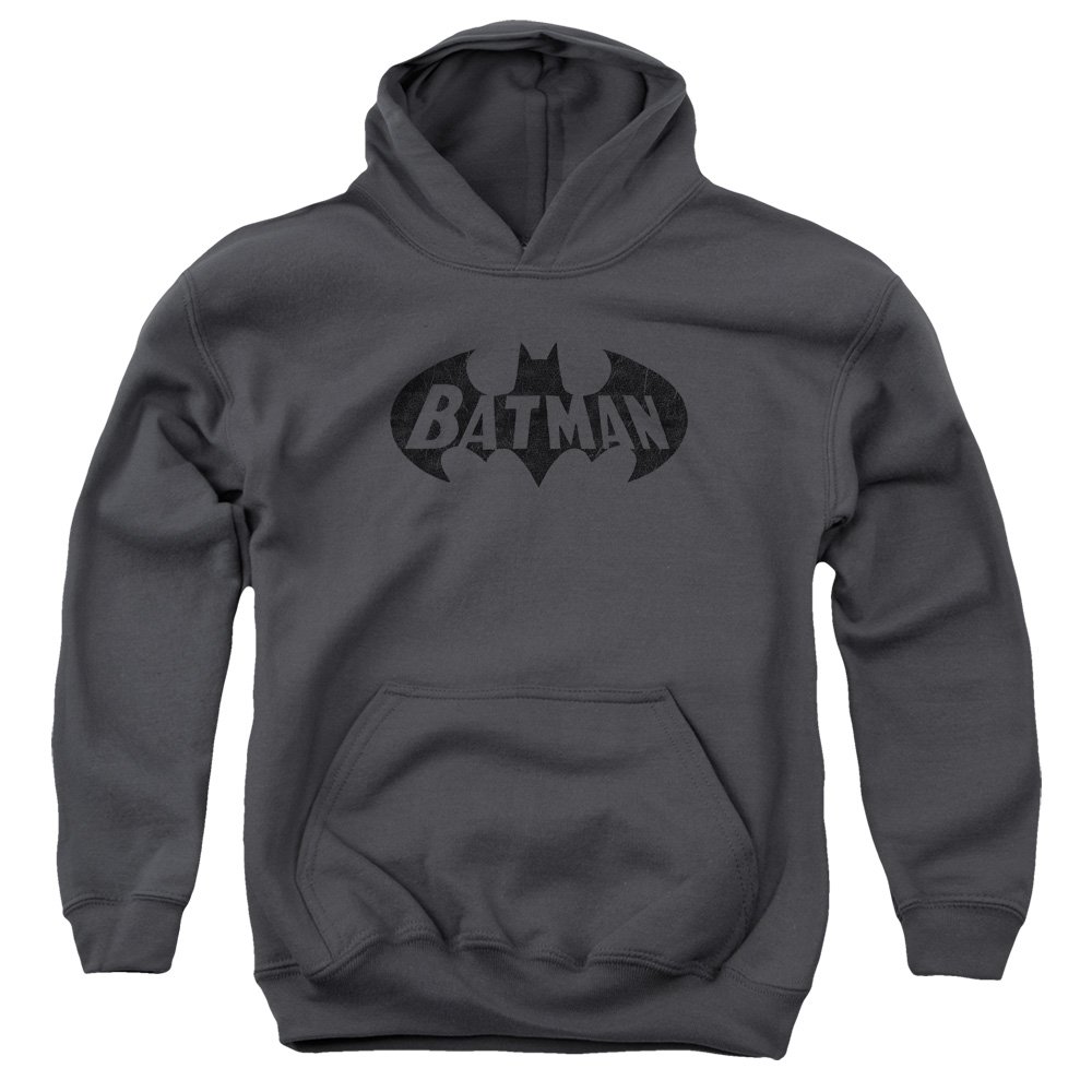 Trevco Batman Crackle Bat Unisex Youth Pullover Hoodie - Superhero Costume & Casual Wear for Kids & Teens