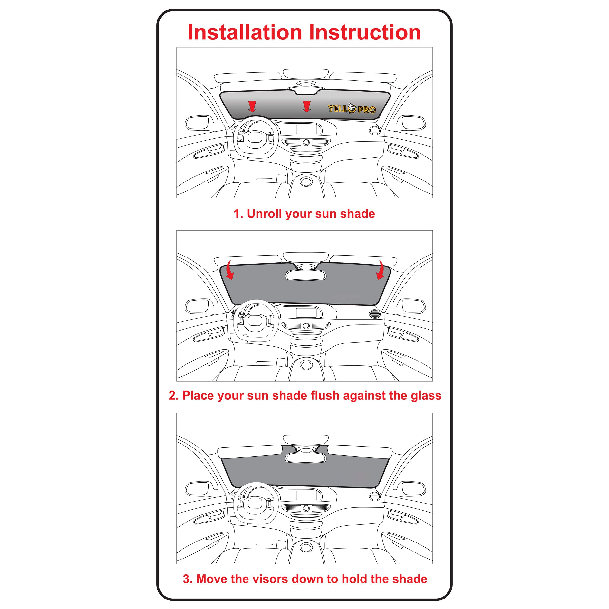 2022-2025 Ford Maverick Foldable Car Windshield Sunshade - UV Reflective Sun Visor Protector for Heat & Glare Reduction | Perfect for Summer Parking & Road Trips