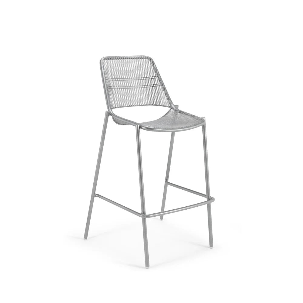 Como Steel Armless Stackable Bar Stools - Set of 4 Modern Counter Height Stools for Kitchen Island, Breakfast Bar & Home Pub Use