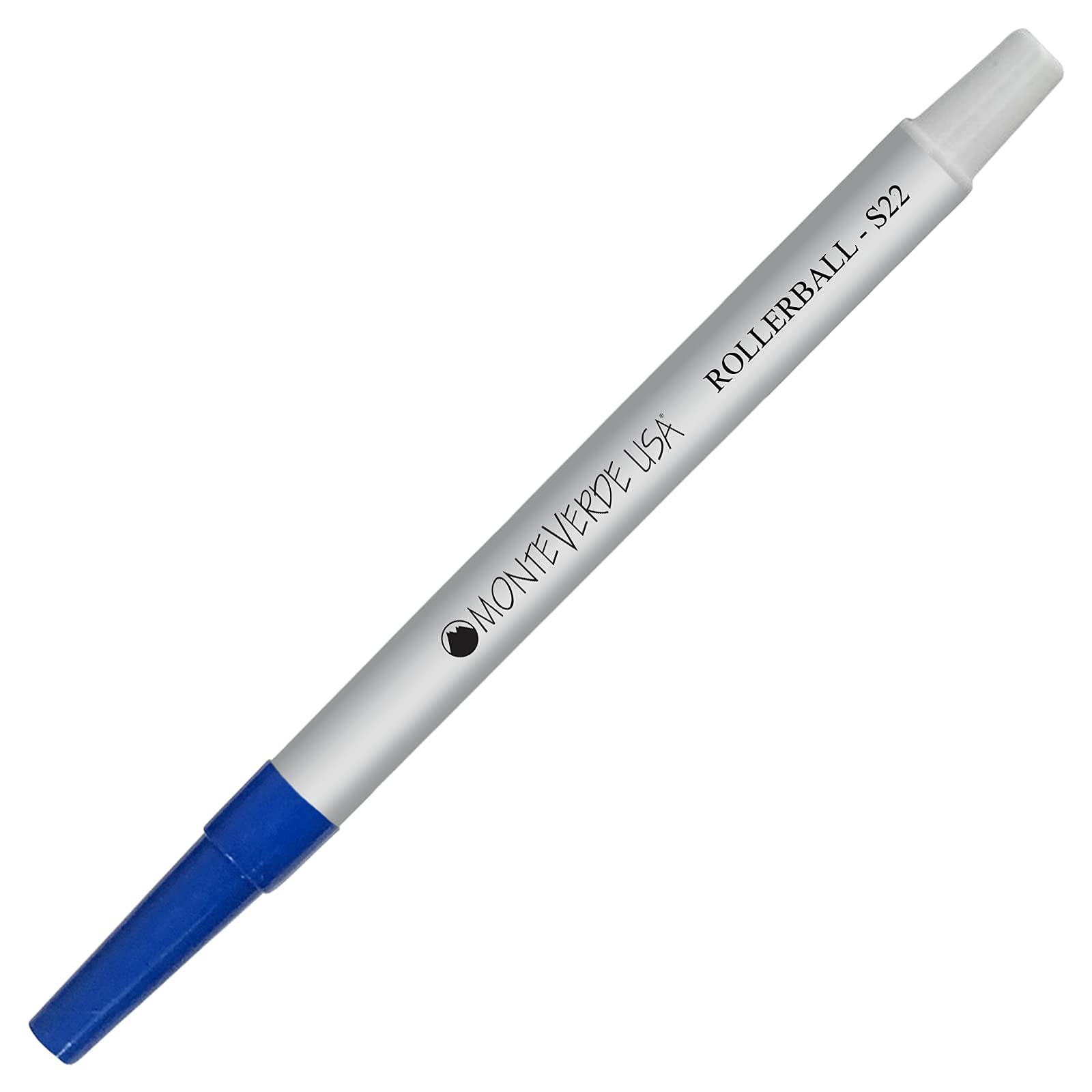 Monteverde S22 Rollerball Ink Refill - Compatible with Sheaffer Style Pens - Blue Fine Tip 0.6mm - 1 Pack - Ideal for Office, School & Everyday Writing